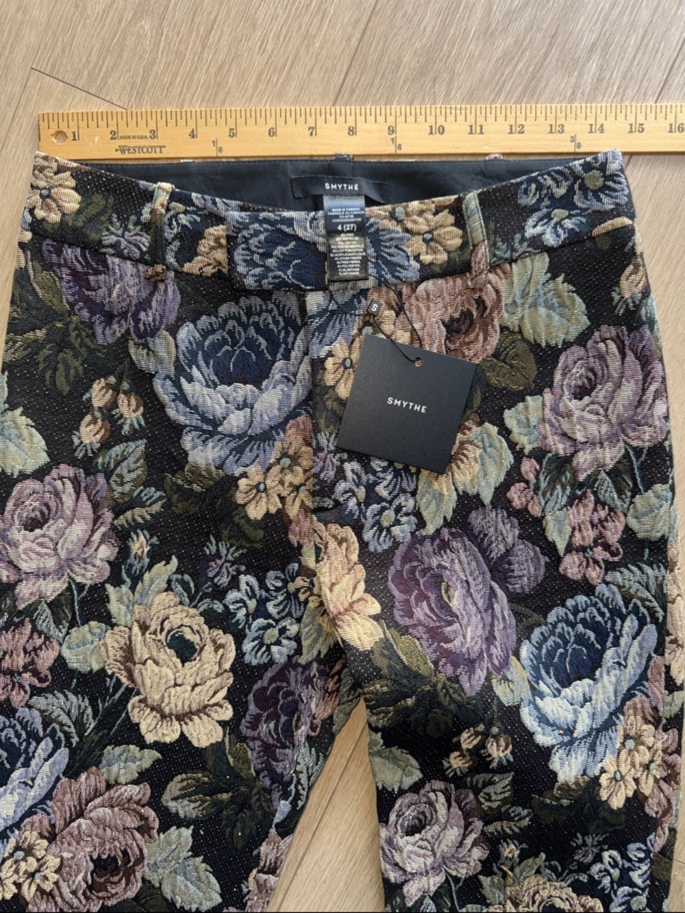 Smythe Bootcut Pant Forest Tapestry Size 4 (27) - Picture 13 of 16